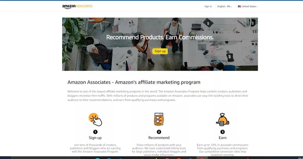 Amazon associate affiliate 