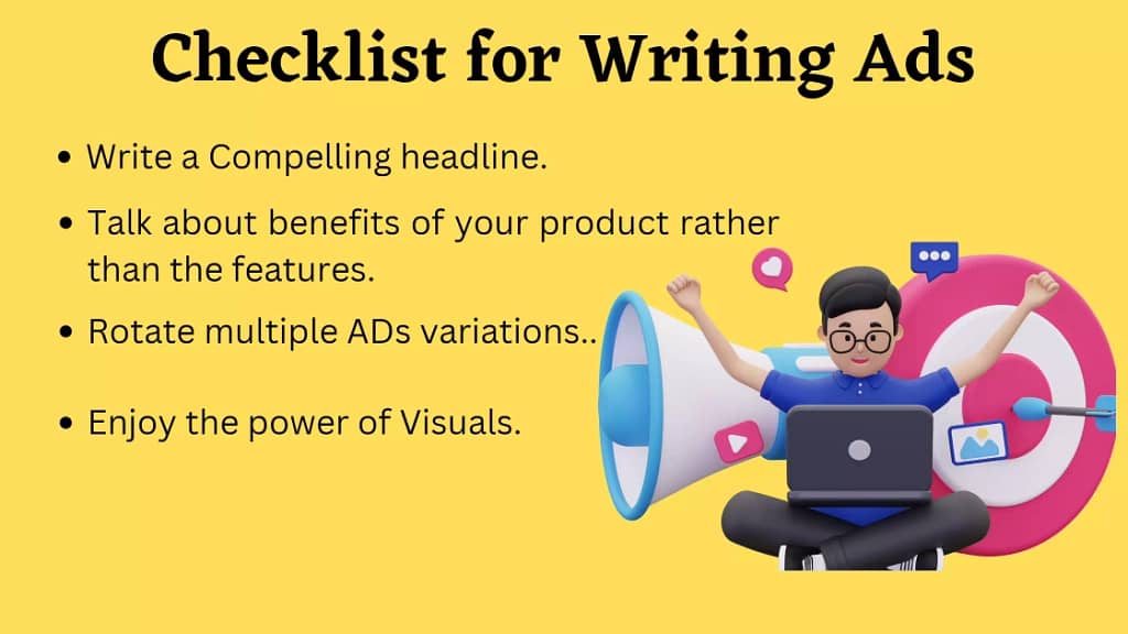 Checklist for writing Ads