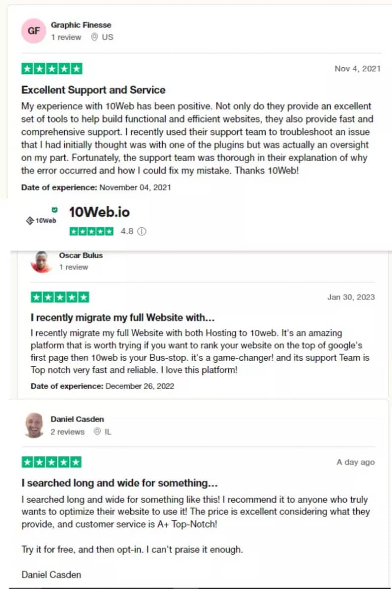 10web.io customers review